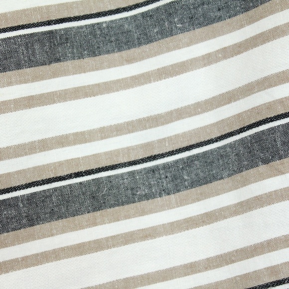 Ann Taylor Linen Shorts sz 14 women Pockets Stripe - Picture 3 of 7